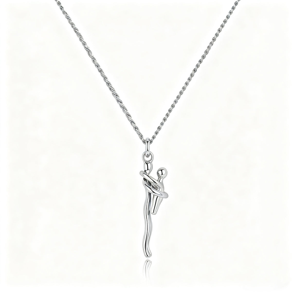 Couple Hug Pendant Necklace